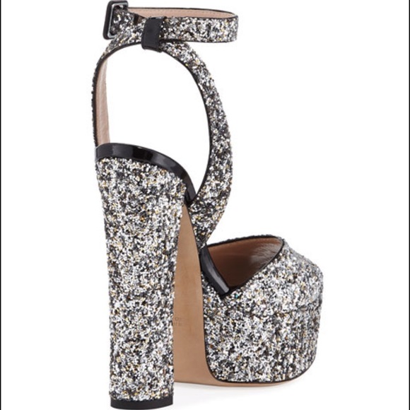 giuseppe zanotti • NEW • glitter platform heels - Picture 4 of 5